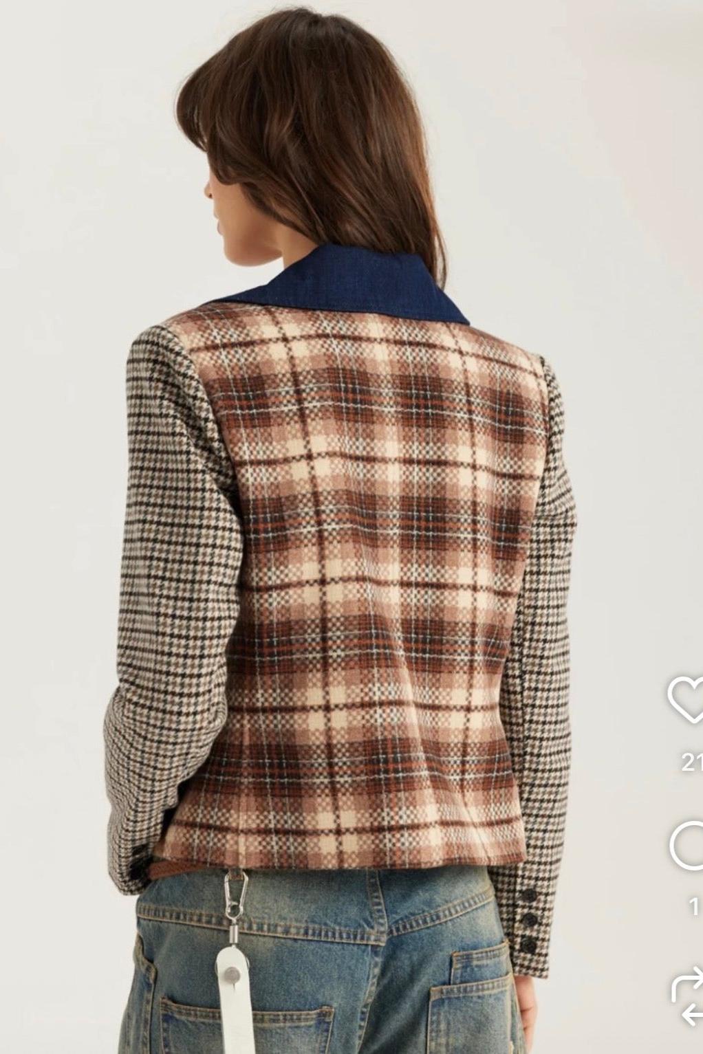 Me369 - Daphne Velvet Double Breasted Jacket