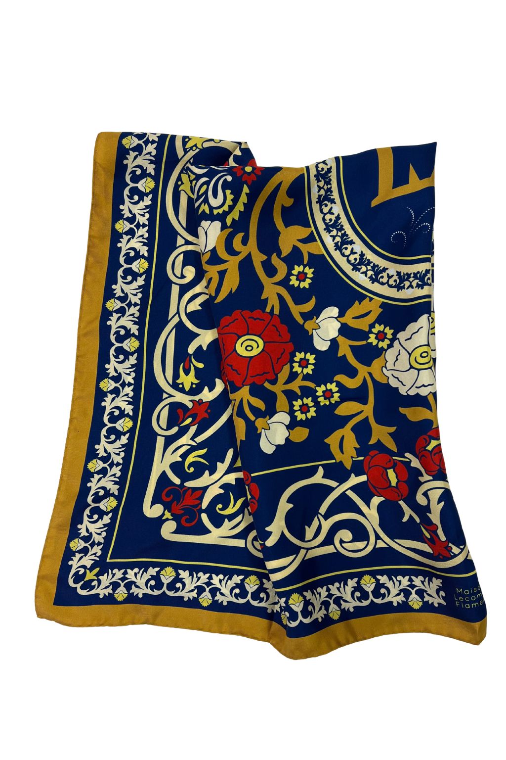 Maison Lecomte Flament - Silk Scarf - Marie Antoinette Navy