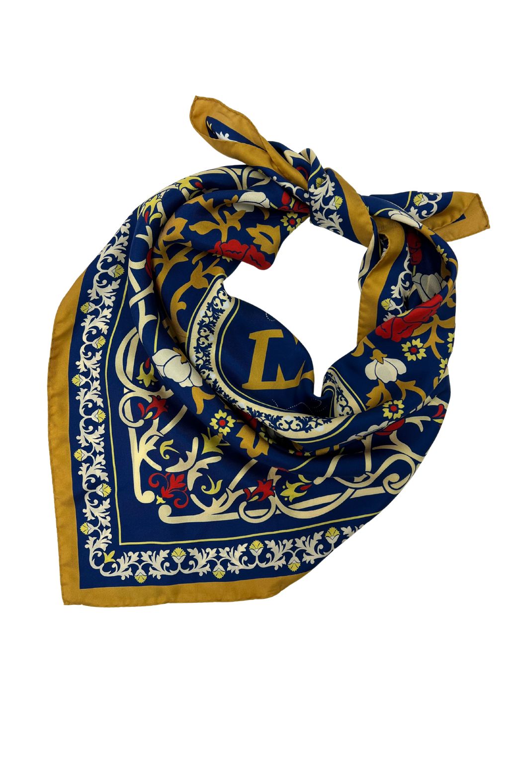 Maison Lecomte Flament - Silk Scarf - Marie Antoinette Navy
