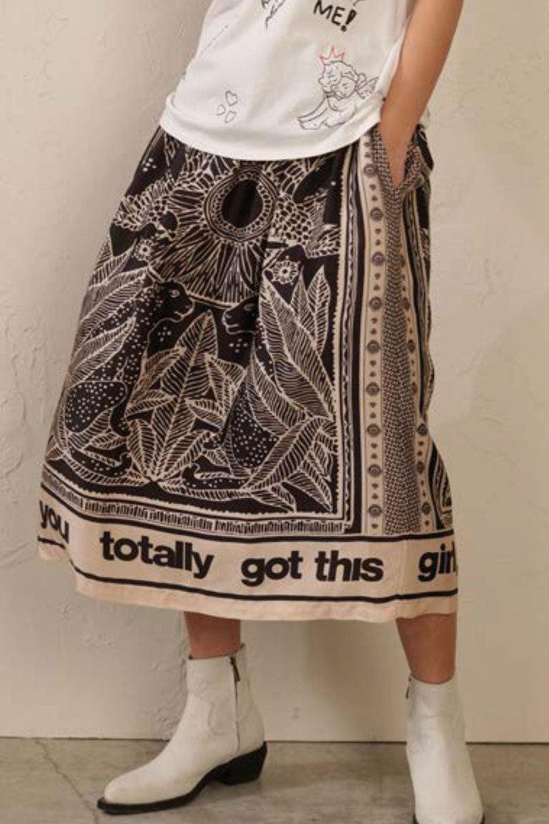 Me369 - Rosalee Printed Skirt - Mystic