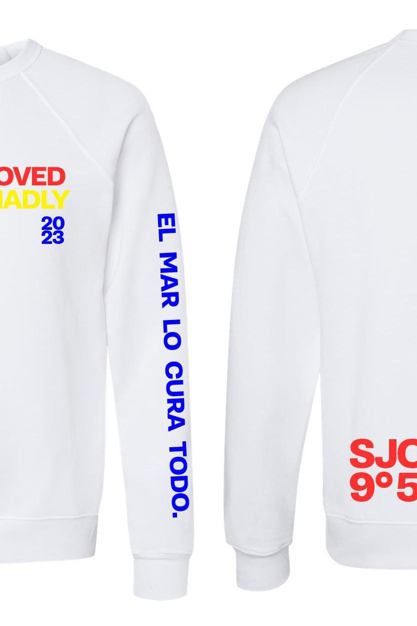 LOVED Collection - Surf White Crew Sweatshirt