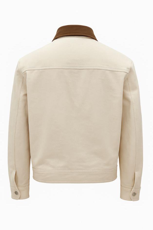 Road G - Corduroy Collar Utility Jacket - Cream