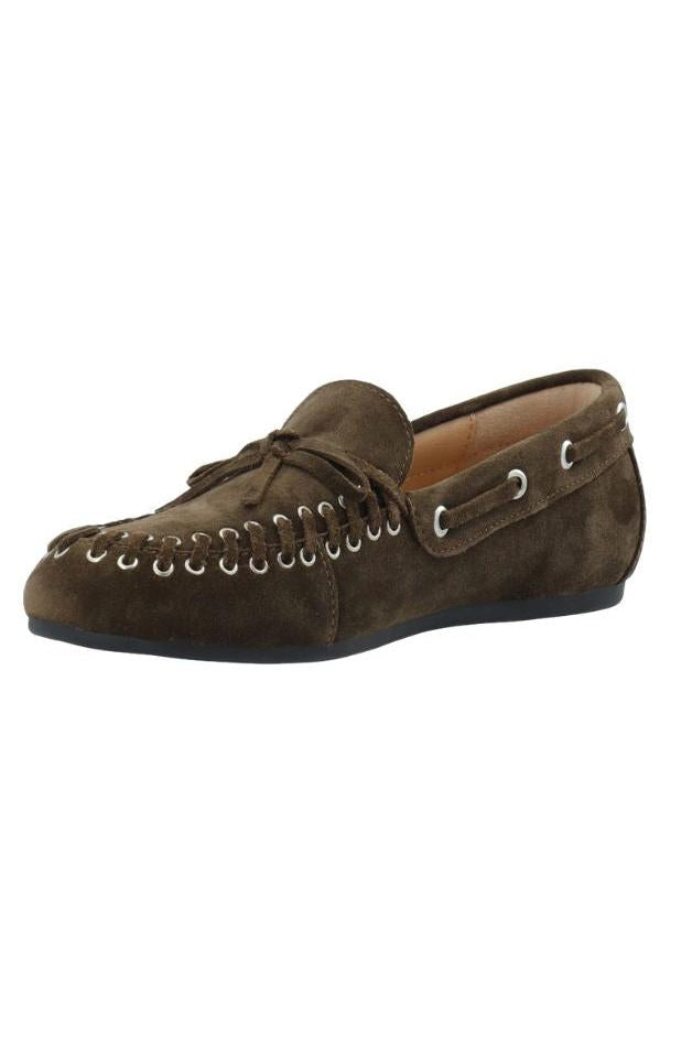 Bianco - BiaMarlene Suede Moccasin - Brown