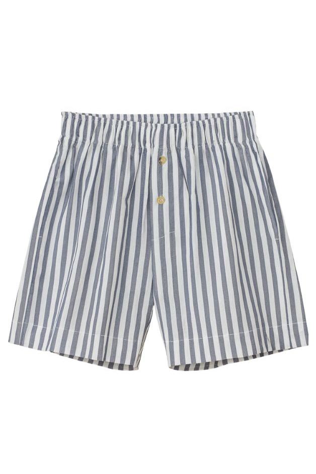 Road G - Laguna Wide Leg Shorts - Ivory/Navy