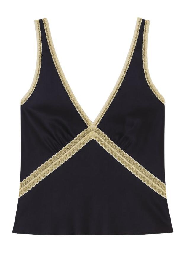 Road G - My Darling Contrast Lace Trim Top