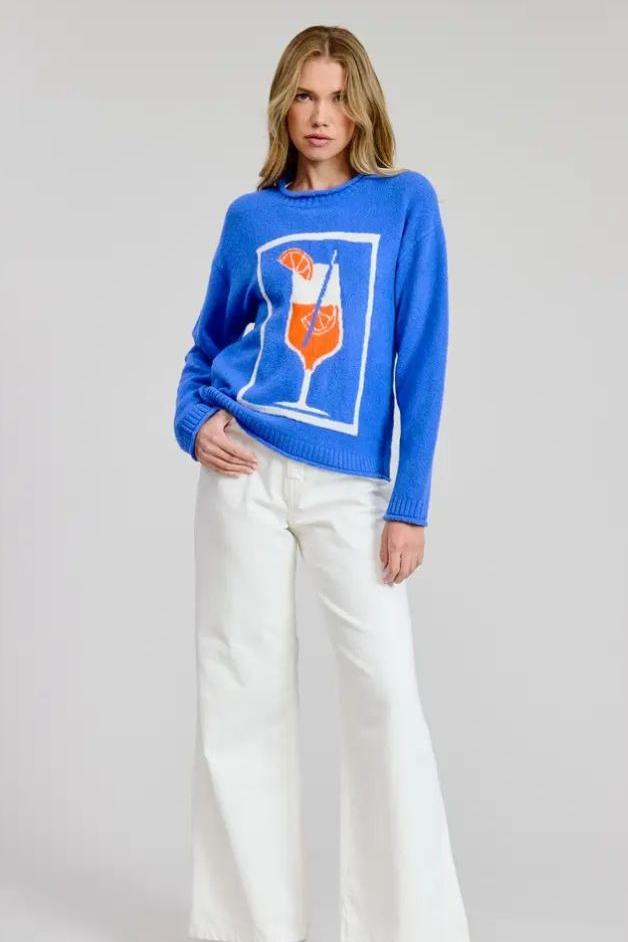 Olive and Bette's - Aperol Spritz Sweater - Blue