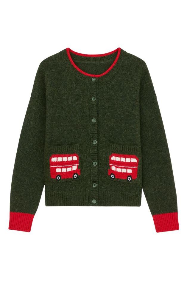 Olive and Bette's - Double Decker Cardigan - Olive