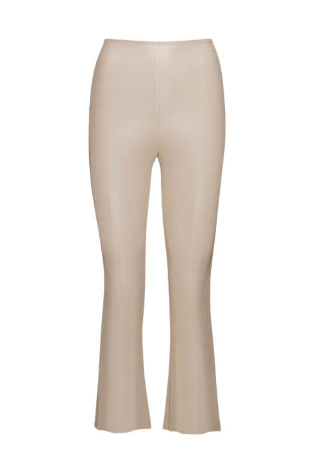 Commando - Faux Leather  Crop Flared Legging - Sand