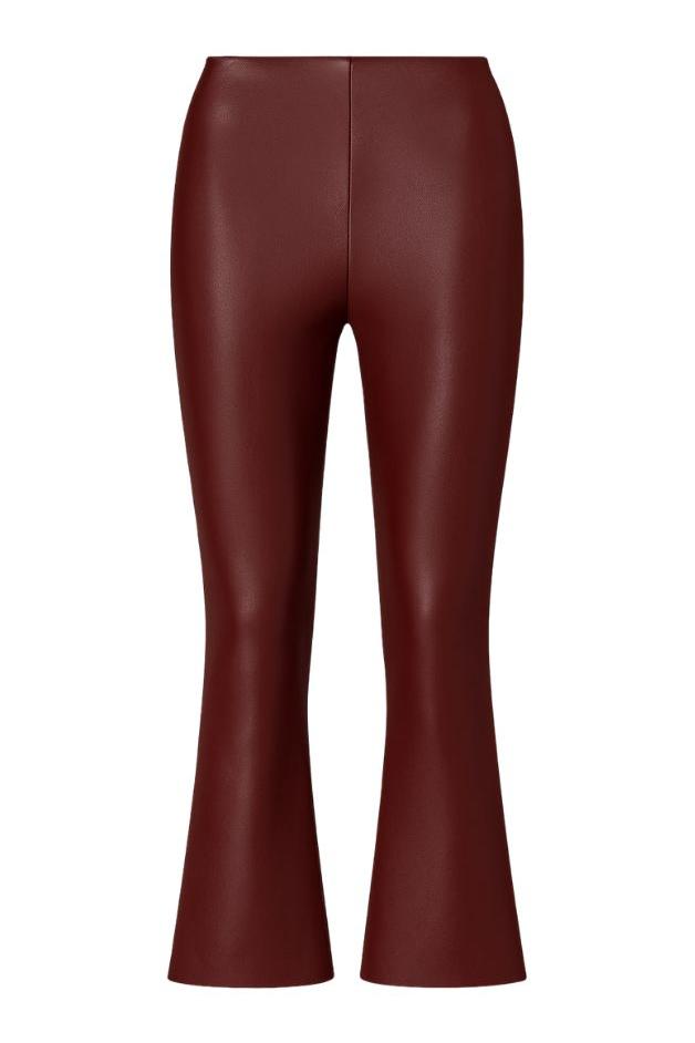 Commando - Faux Leather Crop Flared Legging