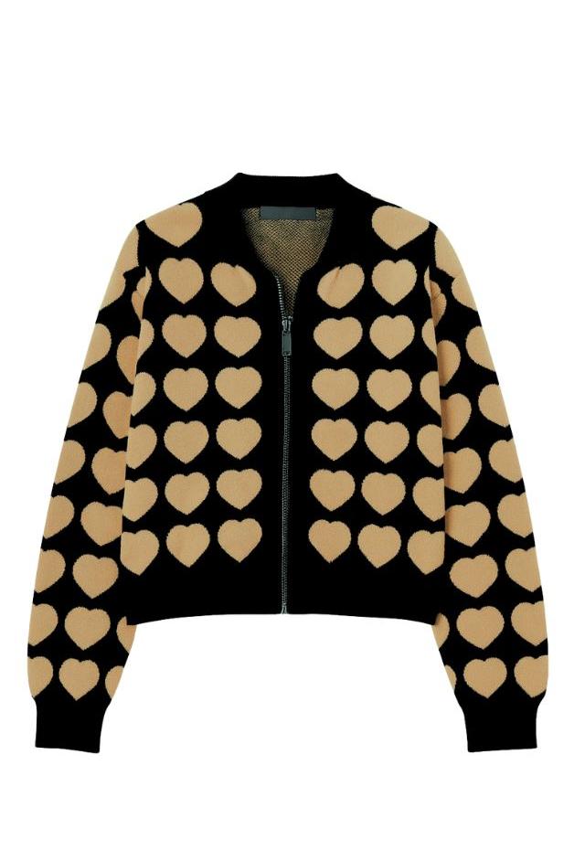 Lisa Todd - All Heart Zip Up Bomber - Black/Camel