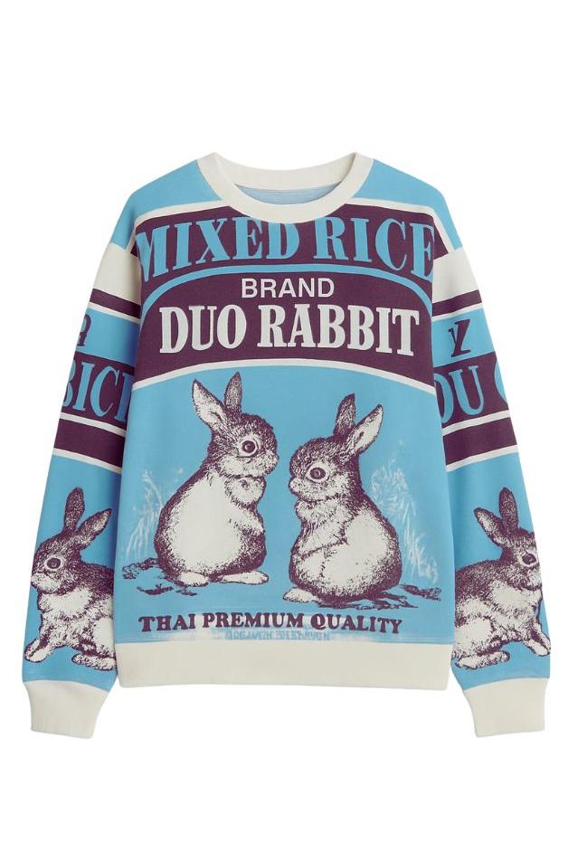 Olive and Bette's - Rabbit Hand Block Printed Sweatsuit