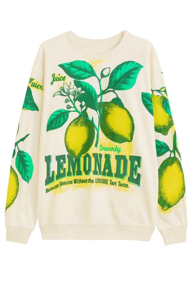 Olive and Bette's - Lemon Hand Block Printed Sweatsuit