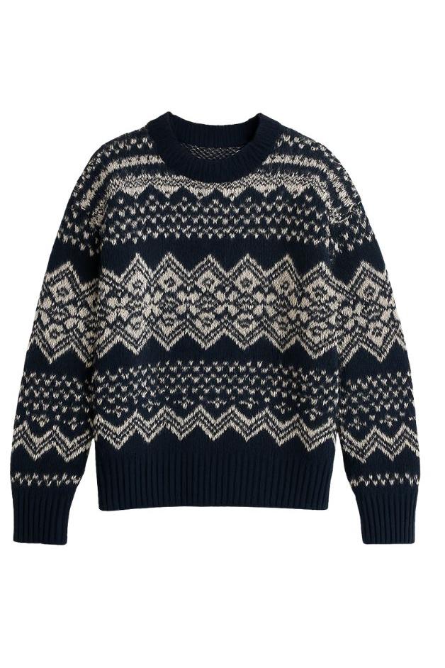 Road G - Snowflake Sweater - Navy