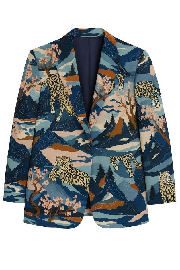 Las Surenas - Blazer Snow Leopard - Blue