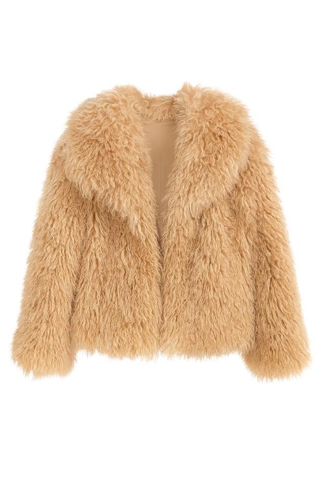 Olive and Bette's - Faux Mongolian Fur Jacket