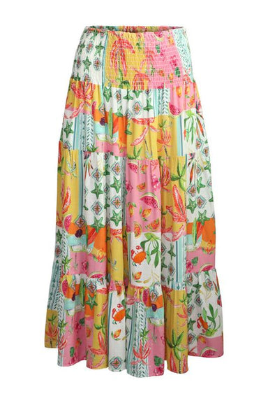 Smocked Maxi Skirt (5600-41890) French Pink
