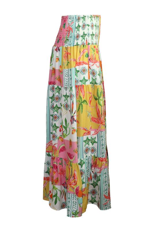 Smocked Maxi Skirt (5600-41890) French Pink