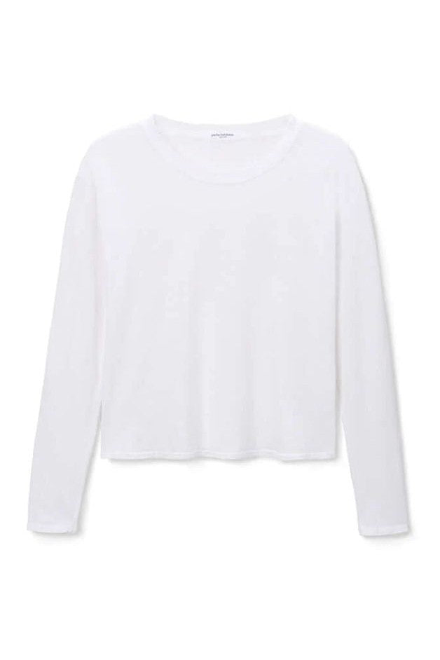 Perfect White Tee - Axel Long Sleeve Harley - White