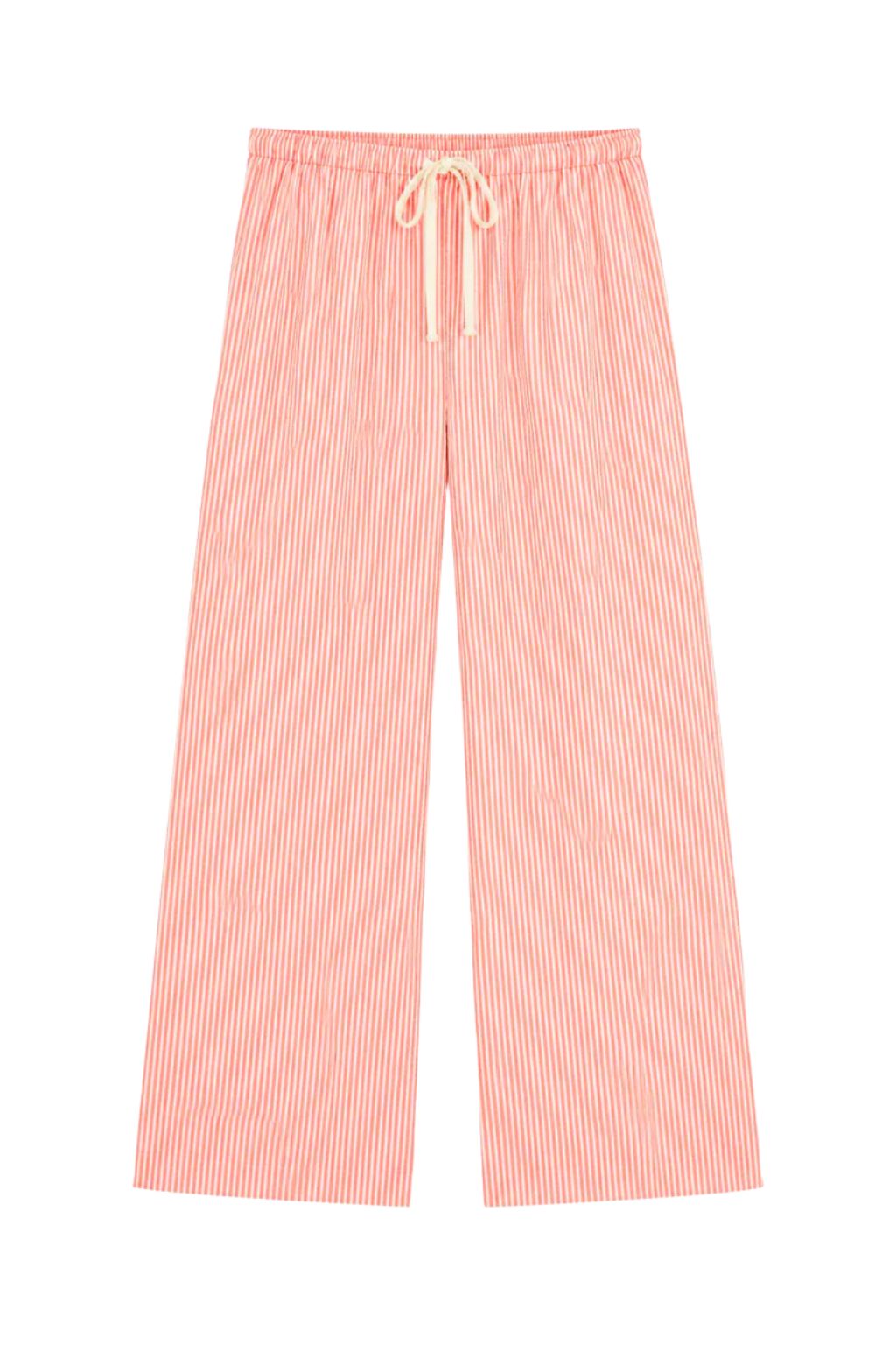 Road G - Drawstring Waist Striped Pants