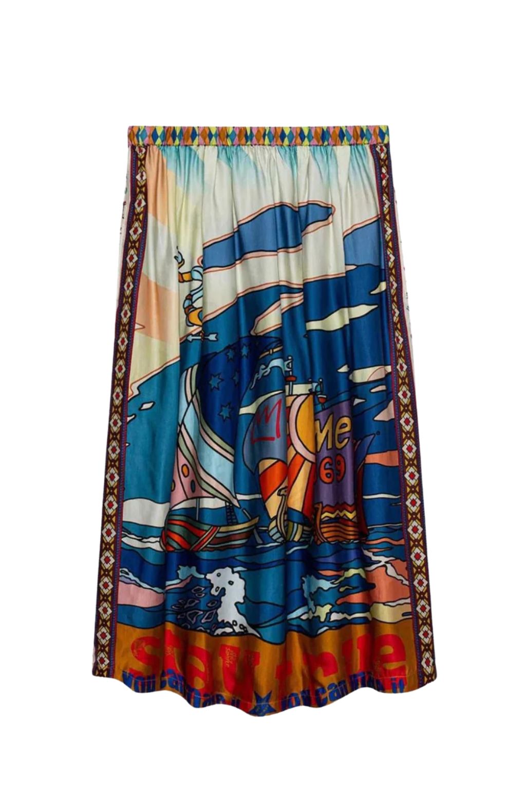 Me369 - Vanessa Midi Skirt - Nautical