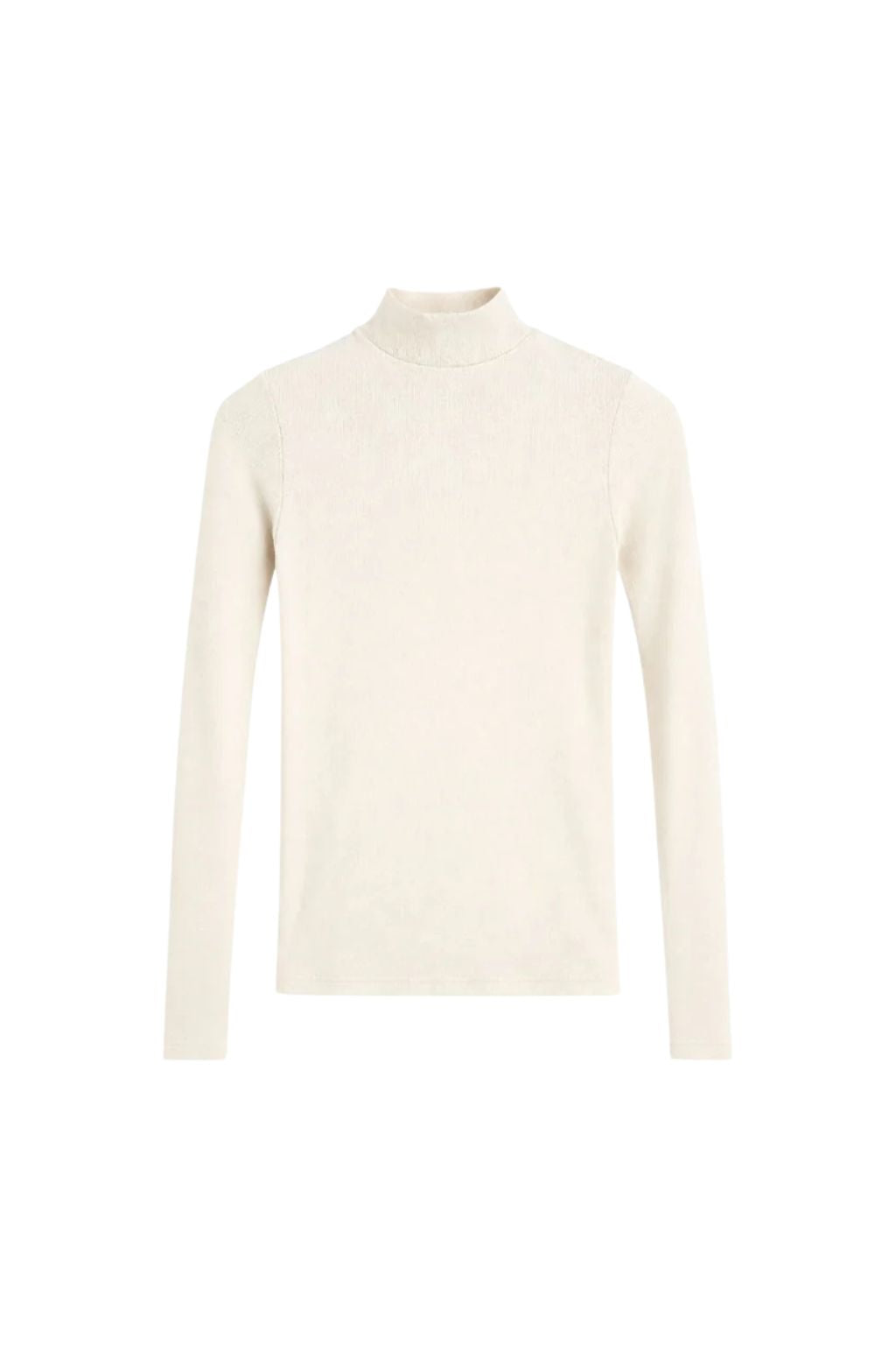 Perfect White Tee - Lauryn Mock Neck Long Sleeve Tee