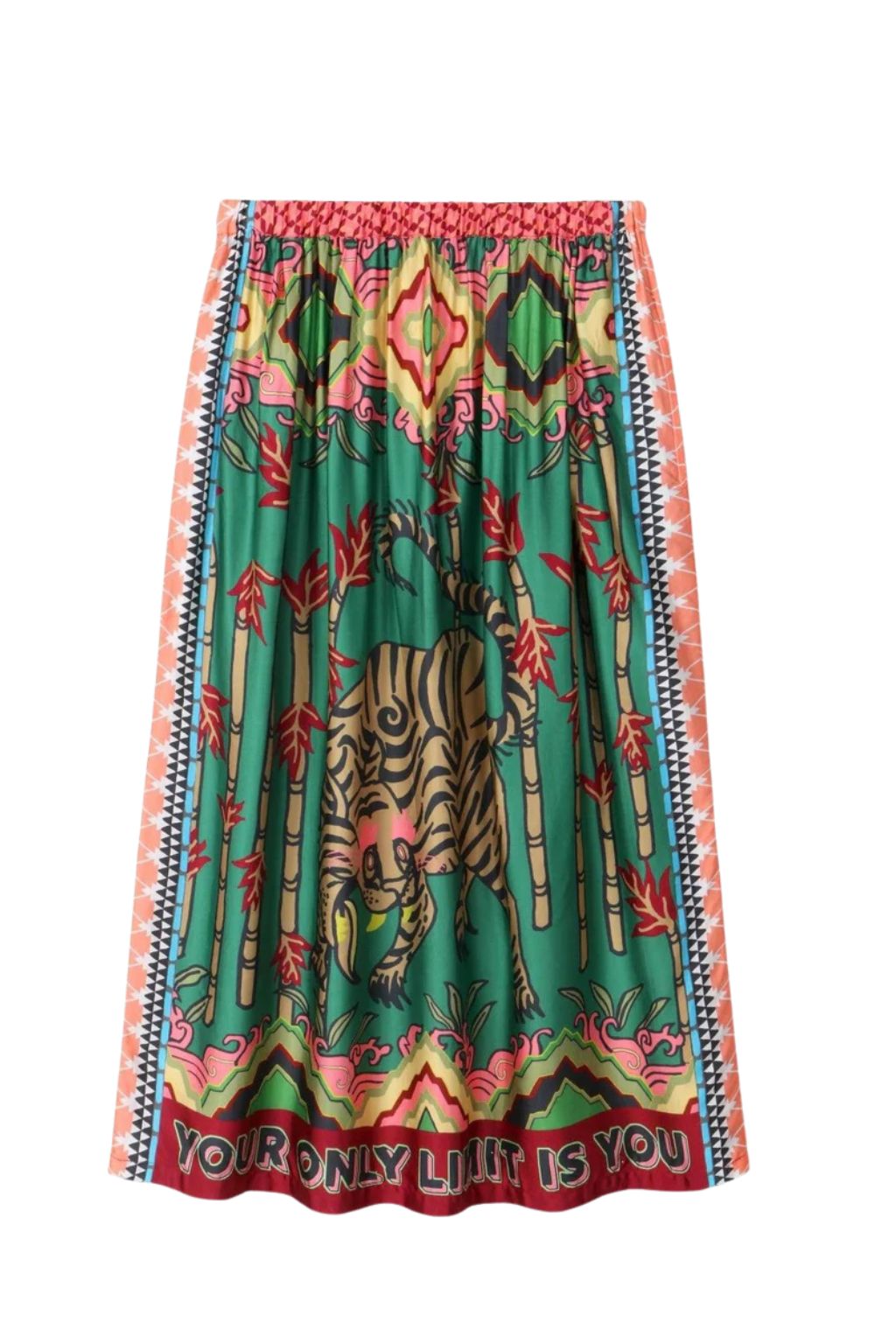 Me369 - Joy Printed Midi Skirt - Forest Spirit
