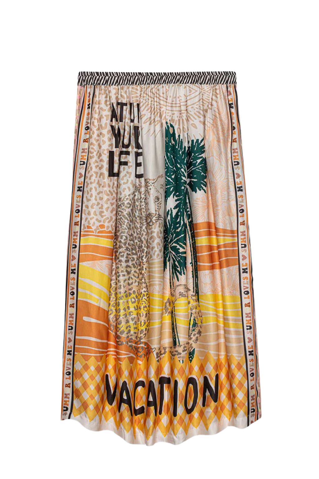 Me369 - Elizabeth Printed Midi Skirt  - Vacation