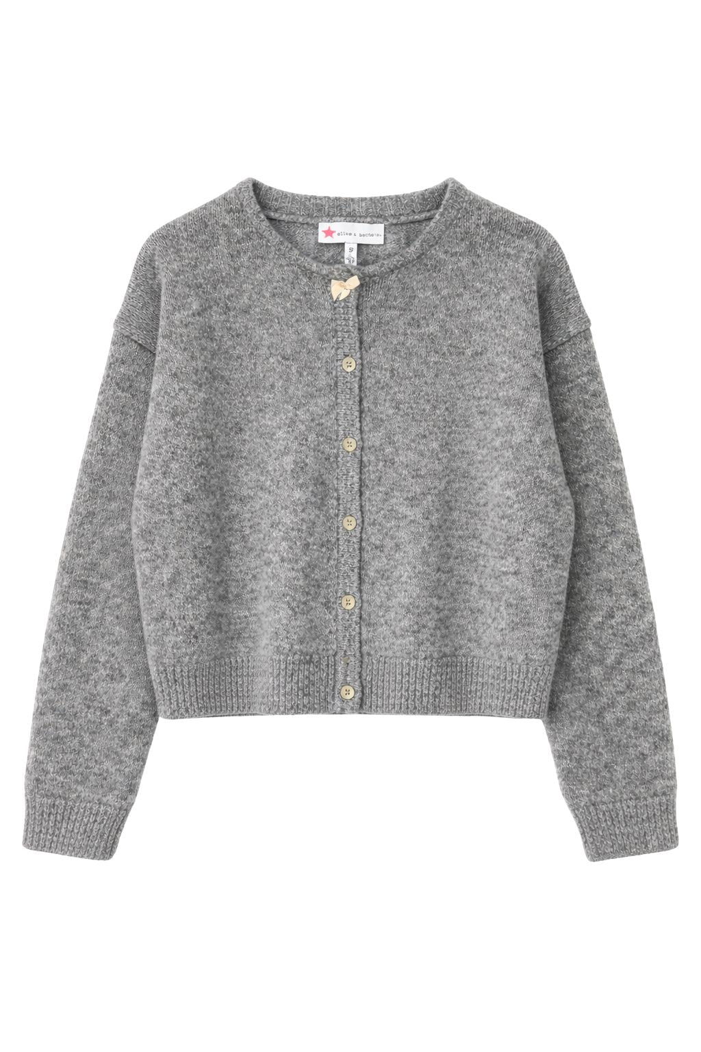 Road G - Boxy Bow Cardigan - Gray