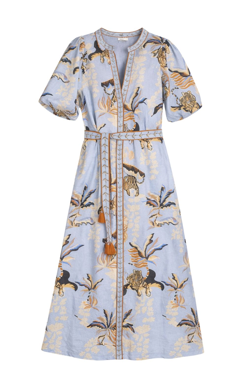 Las Surenas - Tunic Bali Tiger Light Blue