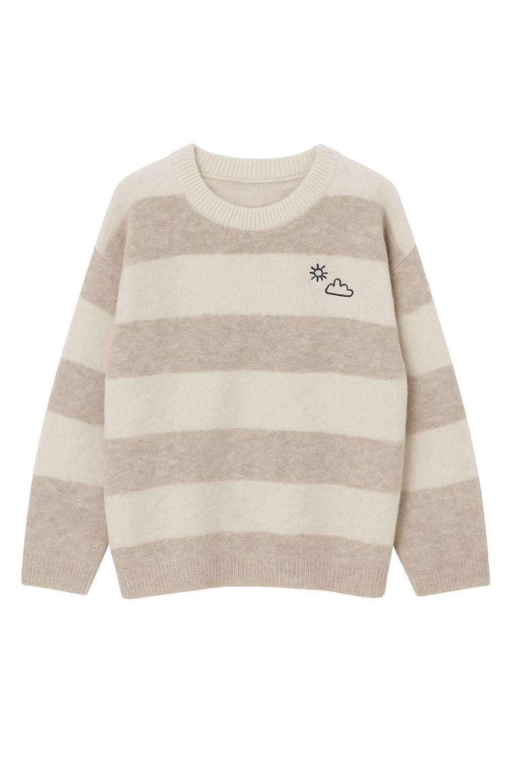 Road G - Textured Neutral Stripe Sweater