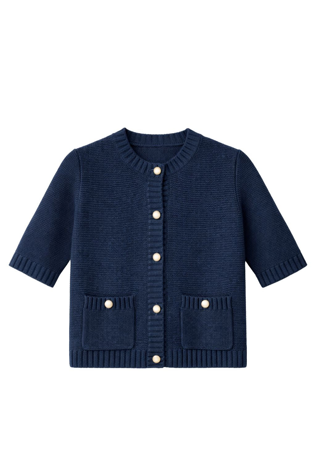 Autumn Cashmere - Button Front Elbow Sleeve Jacket W/ Pockets