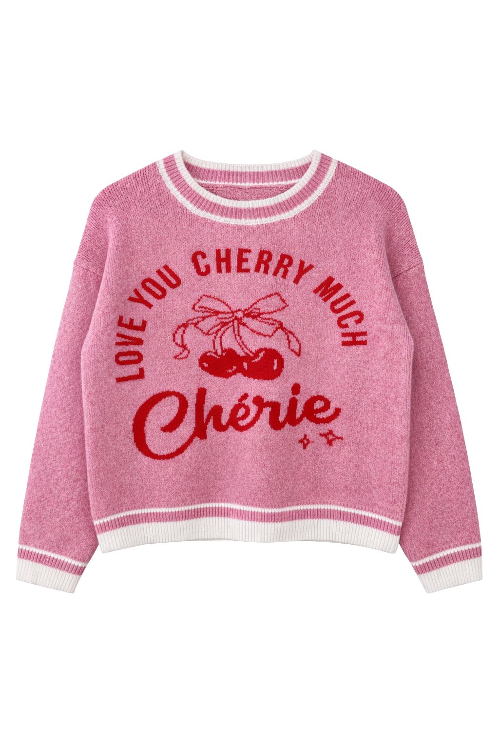 Olive and Bette's - Cherry Cherie Sweater - Pink