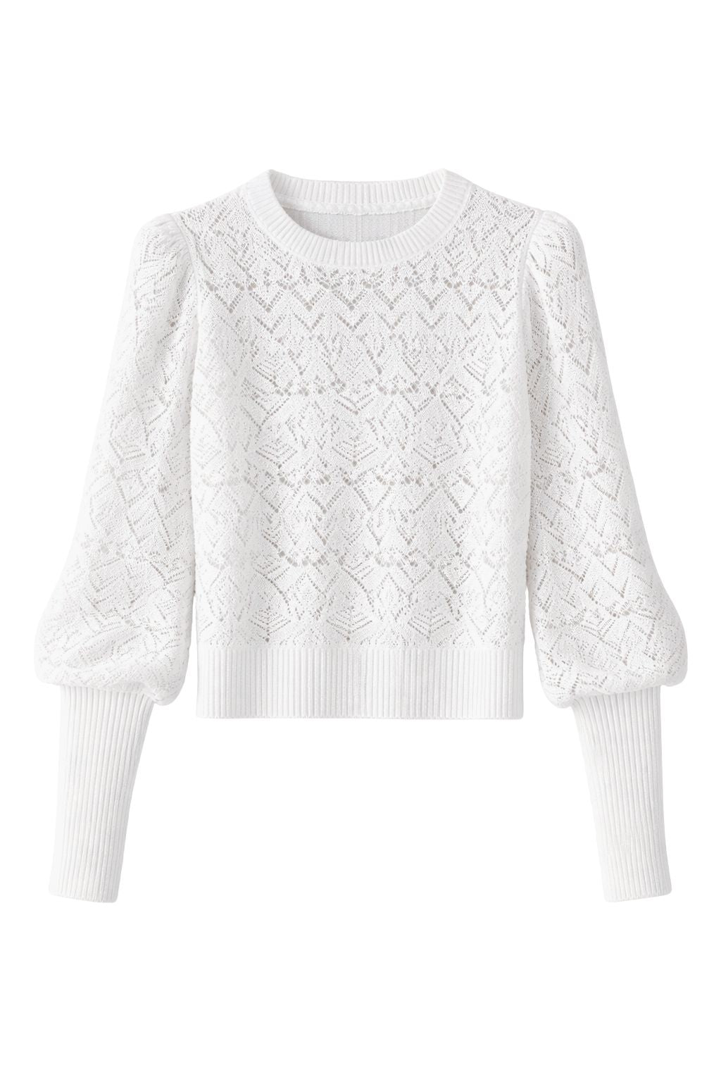 Autumn Cashmere - Pointelle Juliette Sleeve Crew