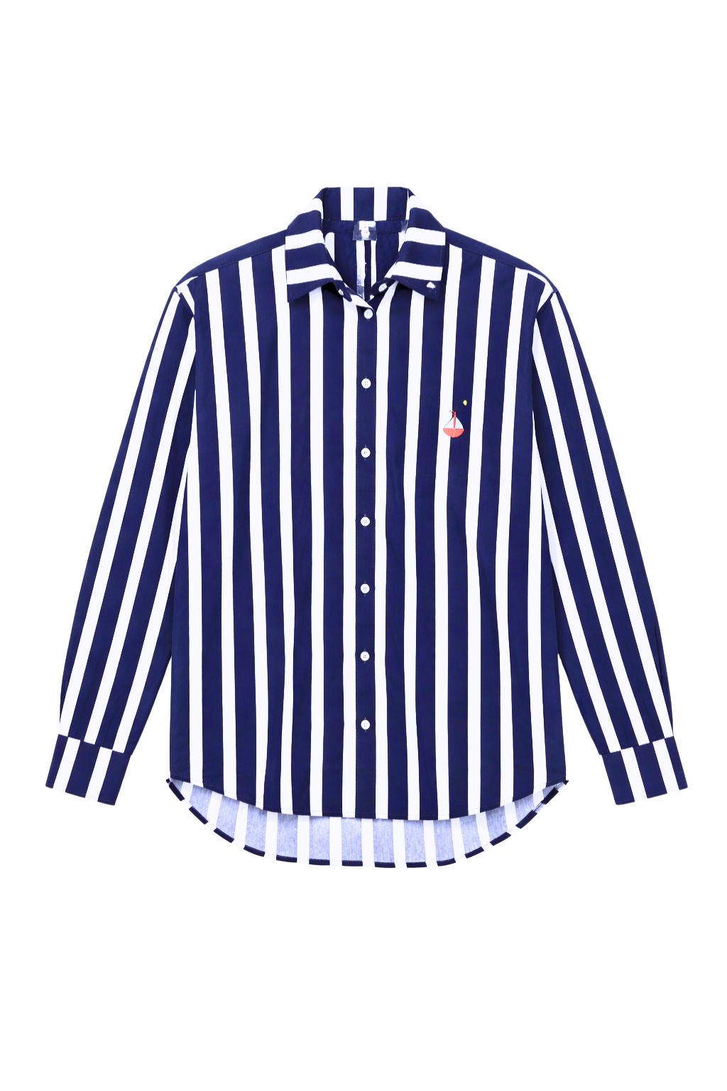 Nau Bikinis - Striped Oxford Shirt with Fish