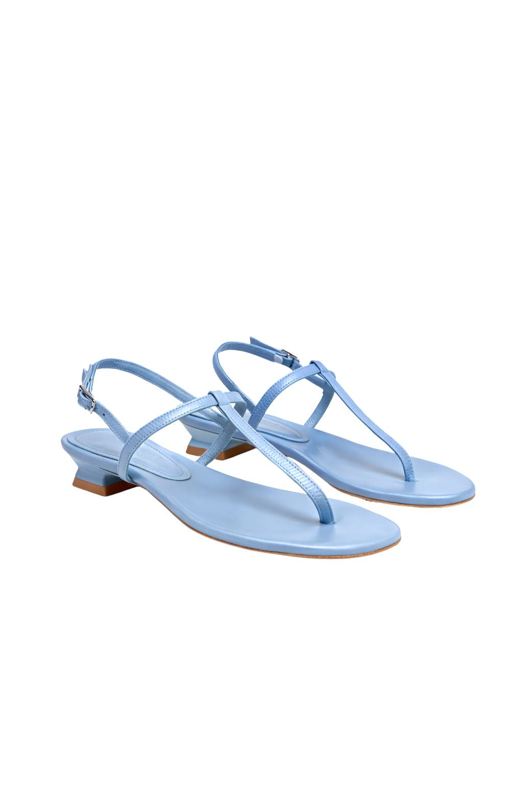 Augusta - Daphne Patent Leather Sandal - Light Blue