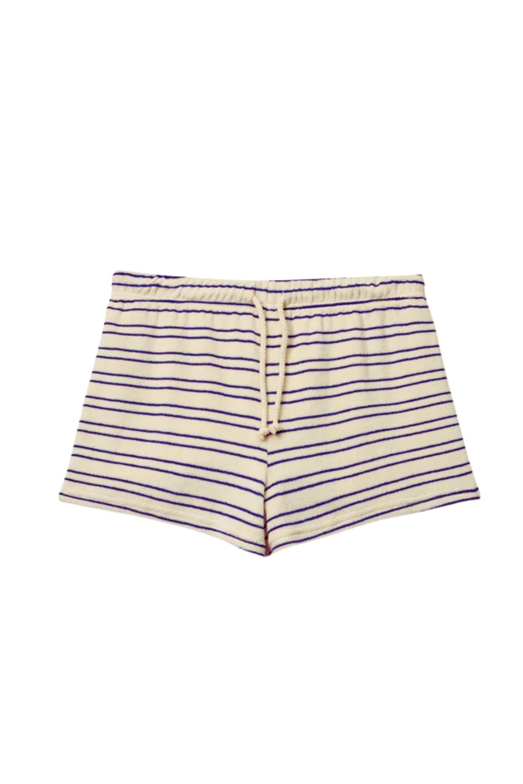 PerfectWhiteTee - Summer Sweat Shorts - Cobalt/Sugar Stripe