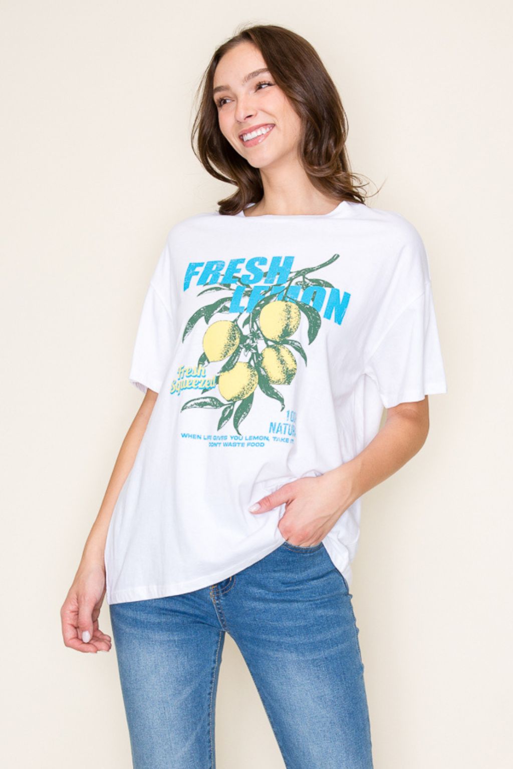 Olive and Bette's - Fresh Lemon Oversized Tee