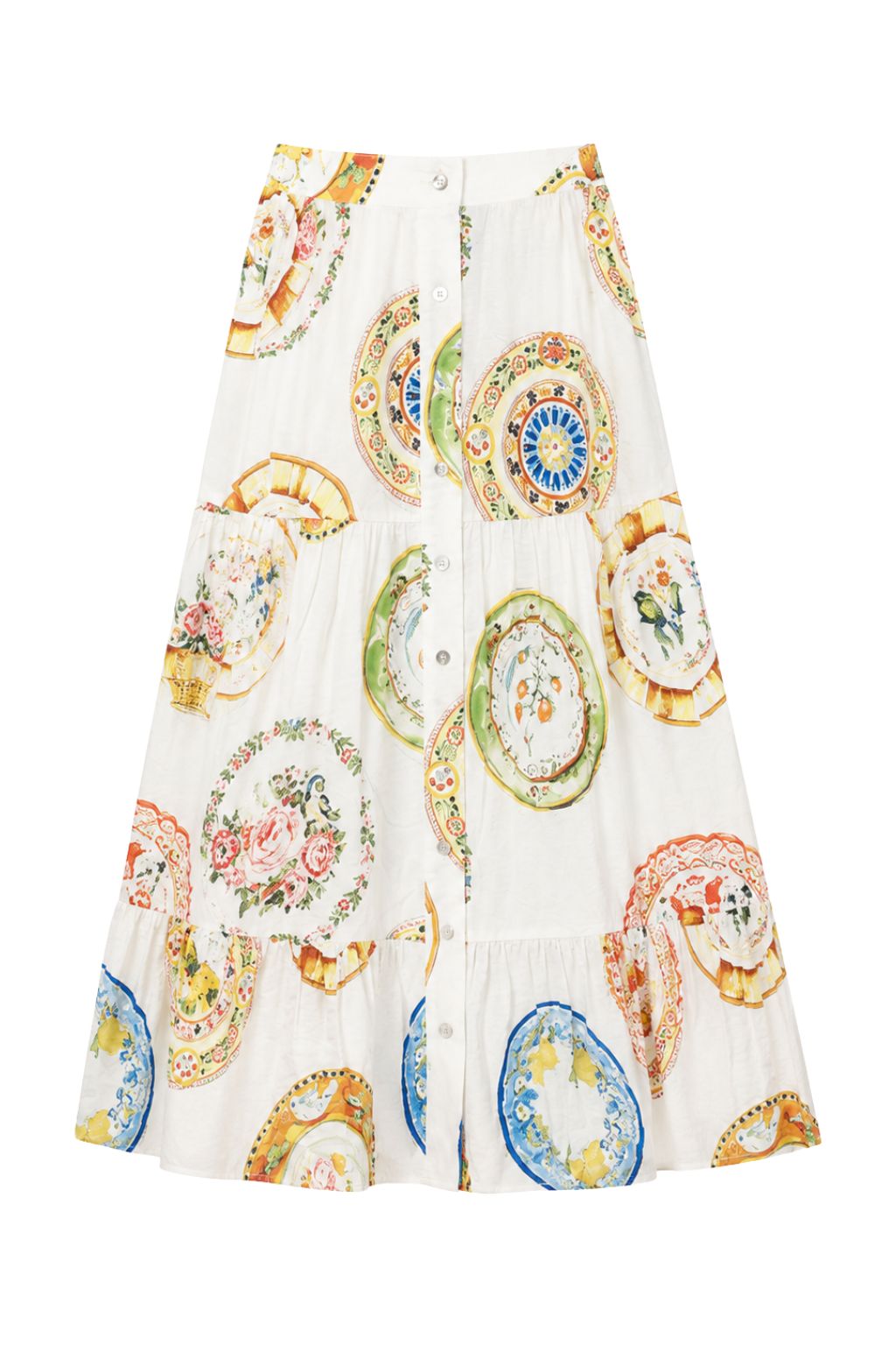 Olive and Bette's - Button Front Flowy Midi Skirt