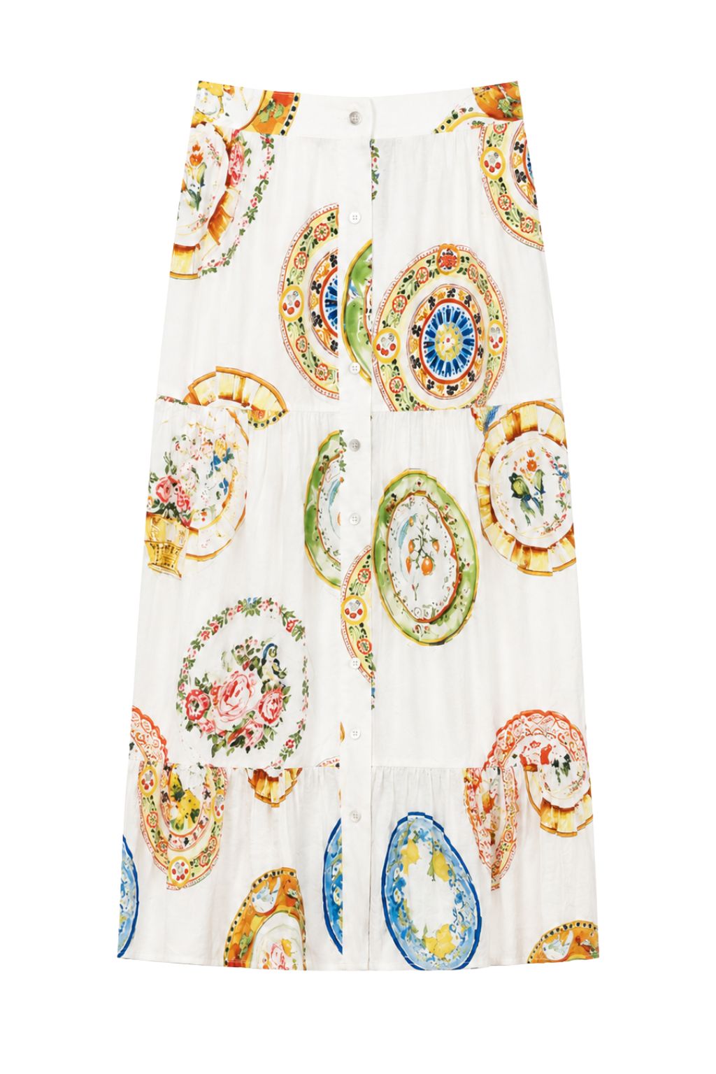 Olive and Bette's - Button Front Flowy Midi Skirt