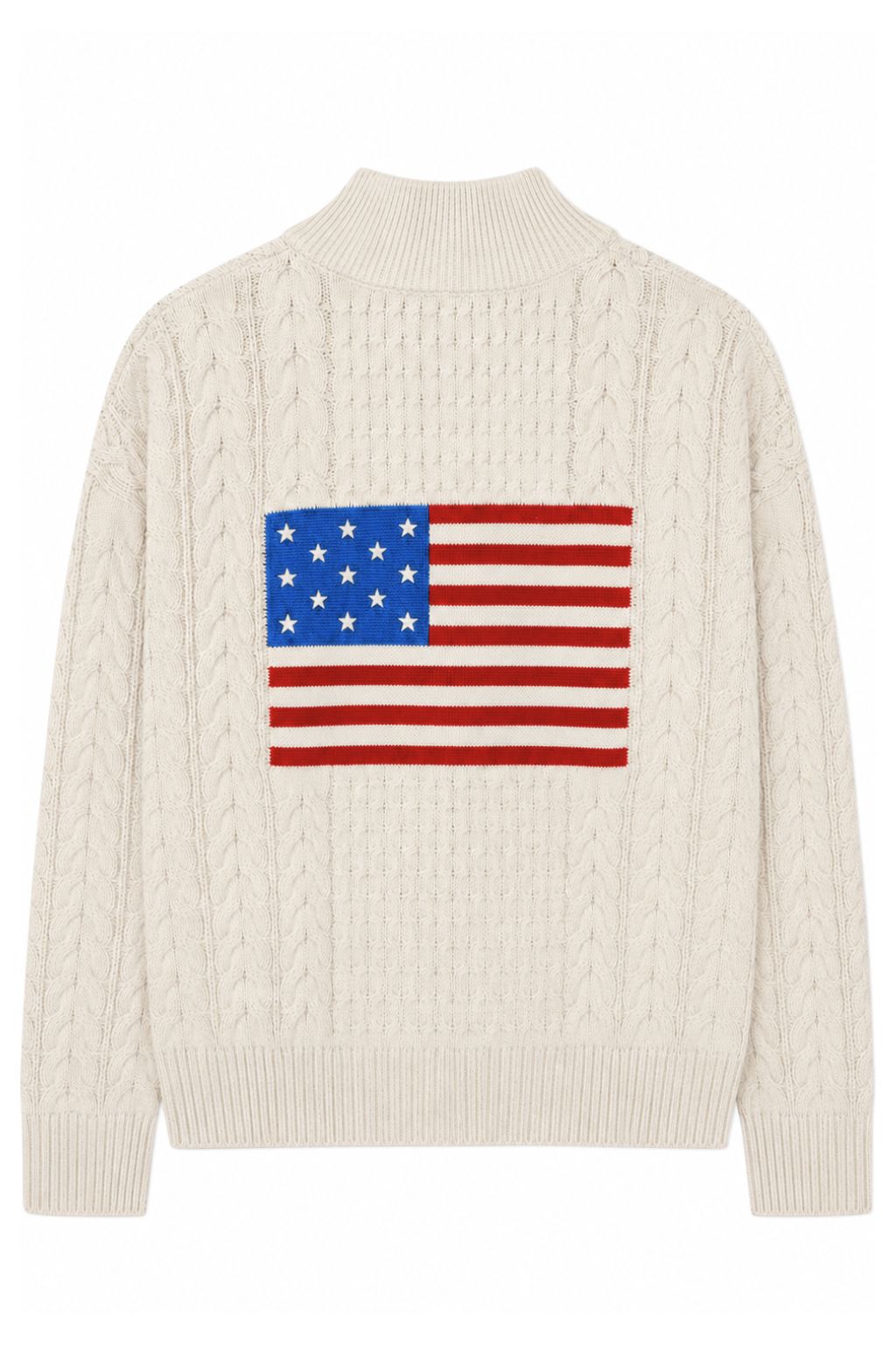 Olive and Bette's - 1/4 Zip Flag Sweaters