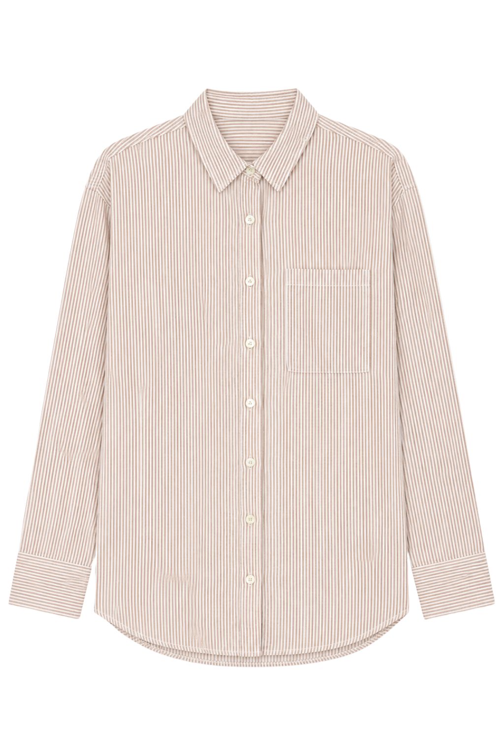Road G - Long Sleeve Linen Shirt - Mocha