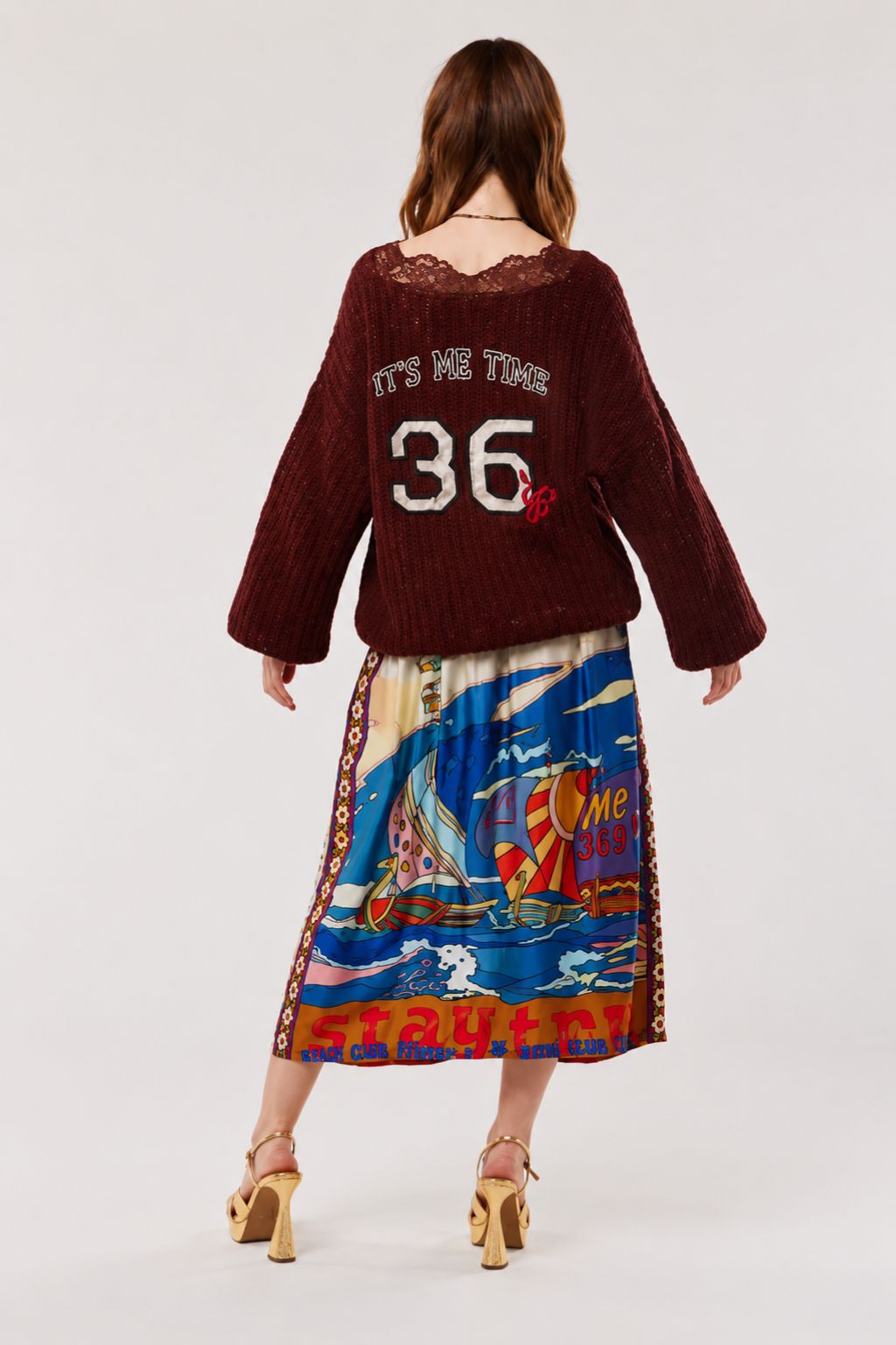 Me369 - Vanessa Midi Skirt - Nautical