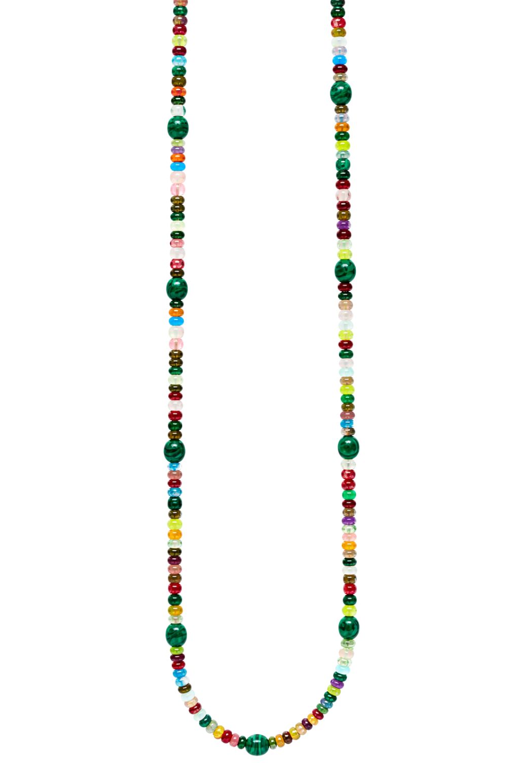 Talis Chains - Malachite Long Beaded Necklace
