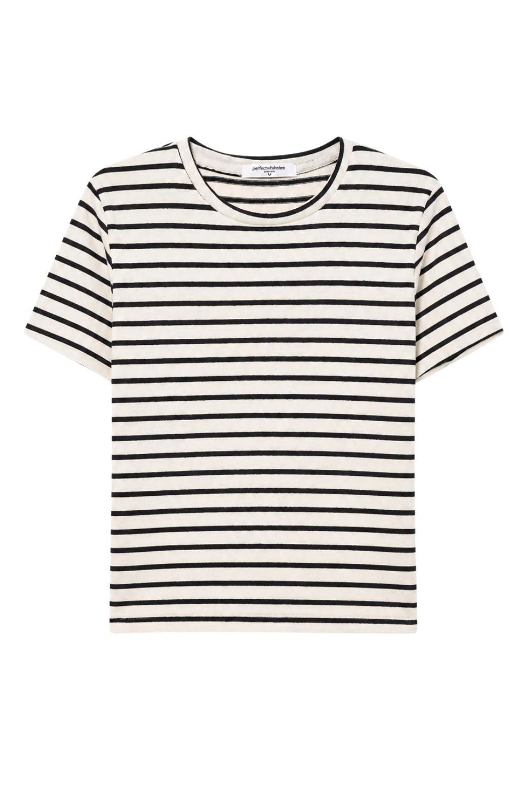 Perfect White Tee - Carter S/S Striped Tee