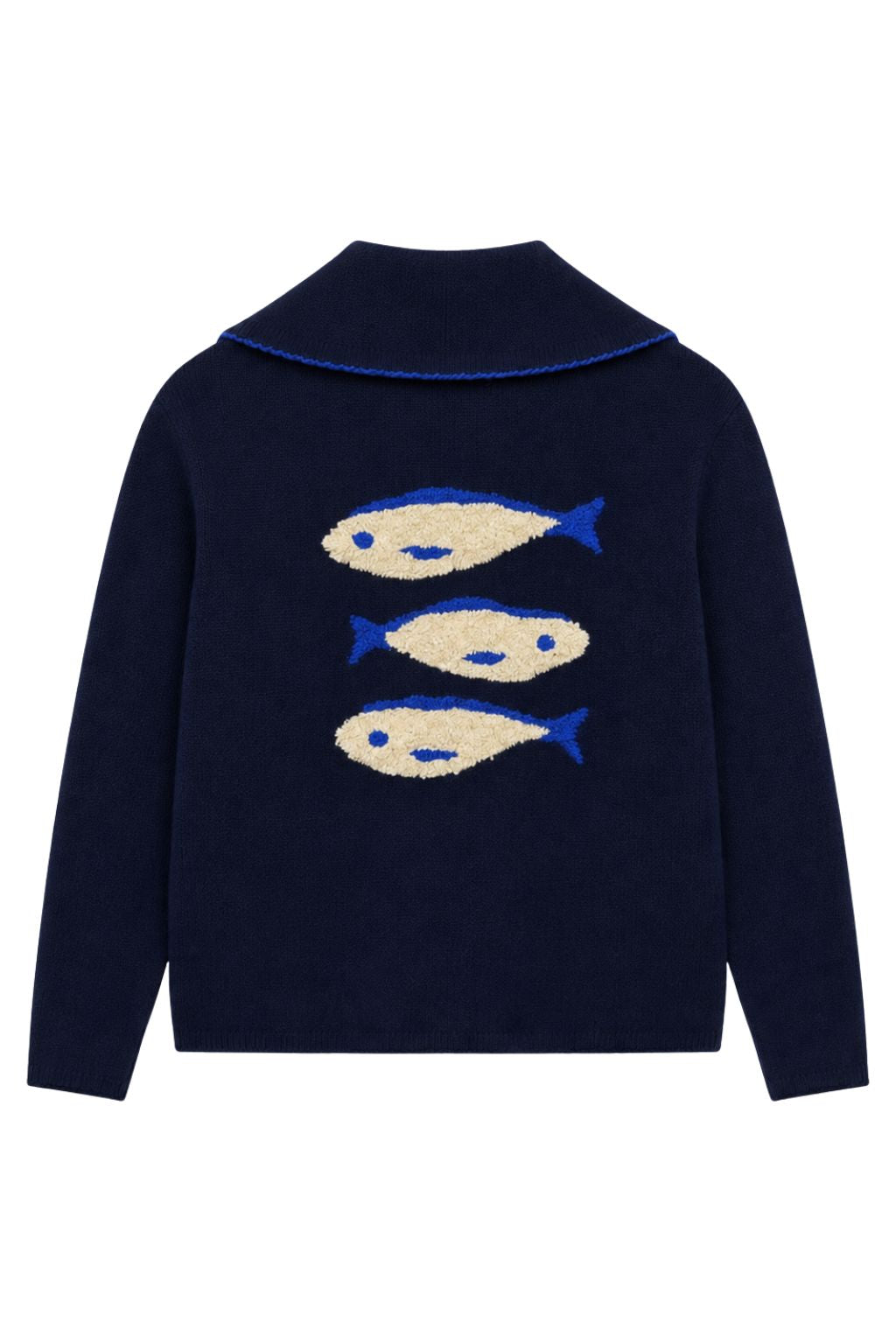 Olive and Bette's - 3 Fish Open Cardigan - Navy