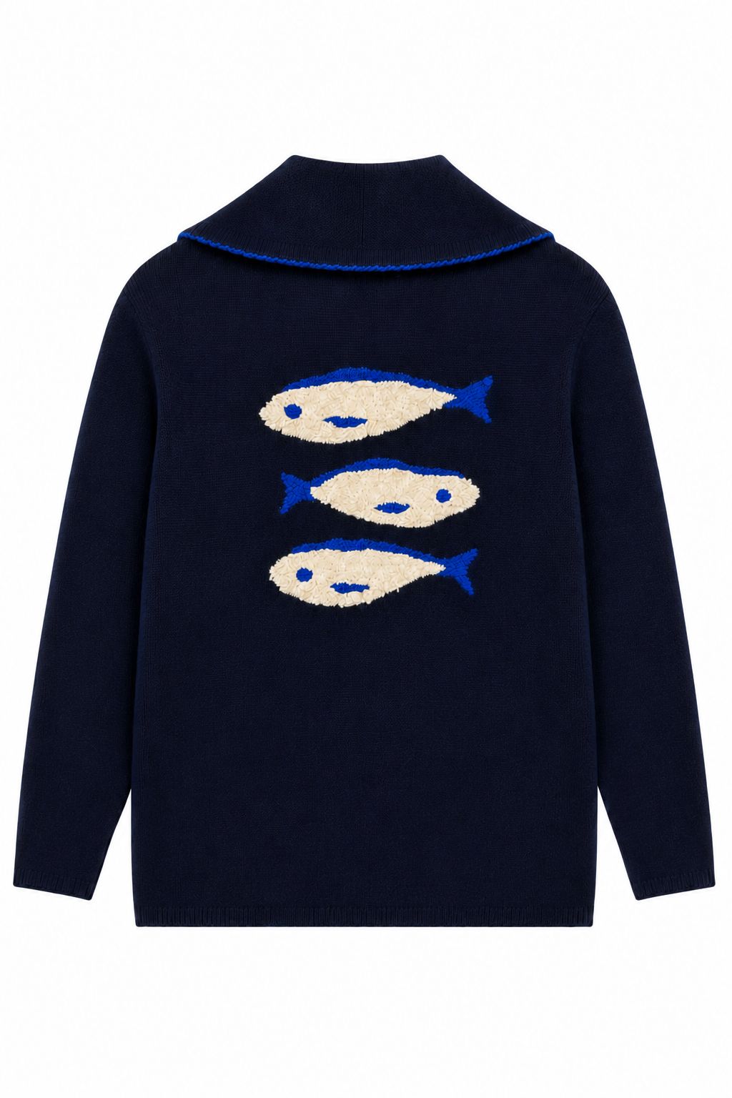 Olive and Bette's - 3 Fish Open Cardigan - Navy