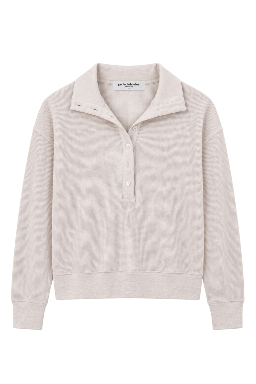 Perfect White Tee - Zia 1/4 Zip Waffle