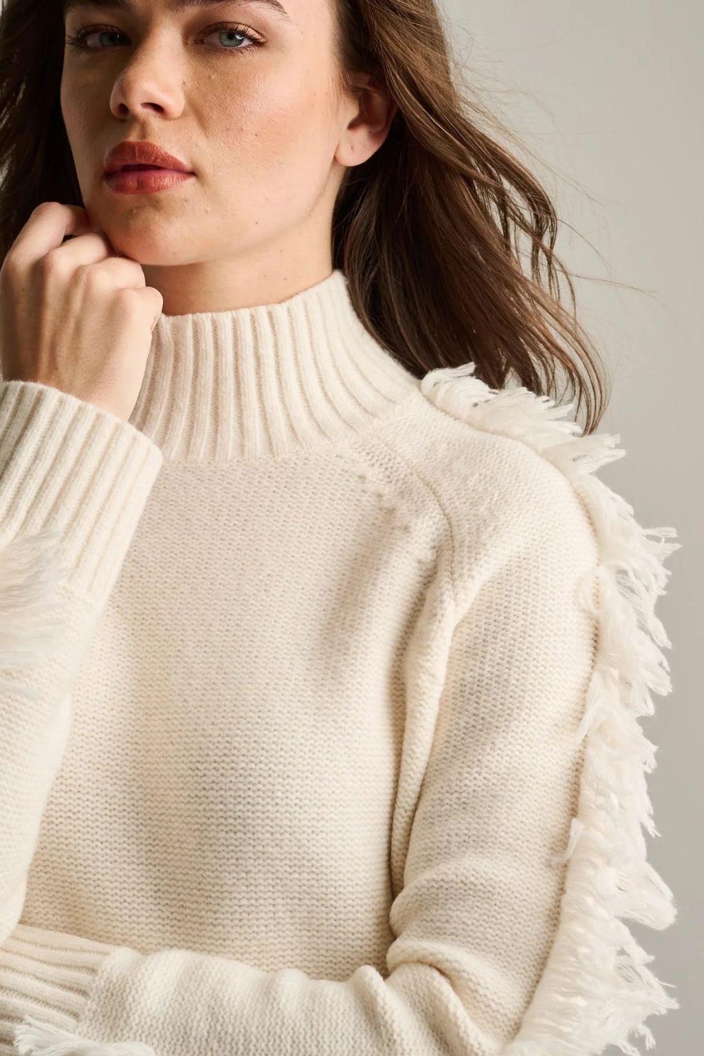 Lisa Todd - Fringe Benefits Mock Neck - Winter White