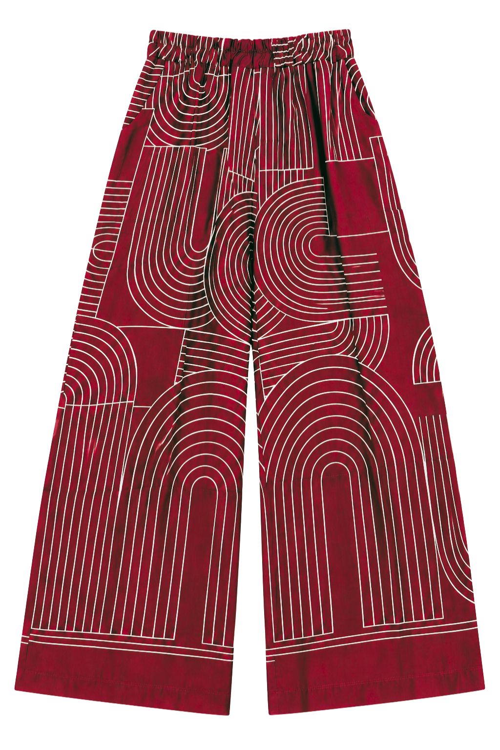 Cecile Wang - Geometric Print Wide Leg Pants