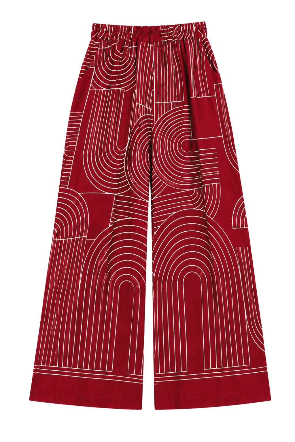 Cecile Wang - Geometric Print Wide Leg Pants